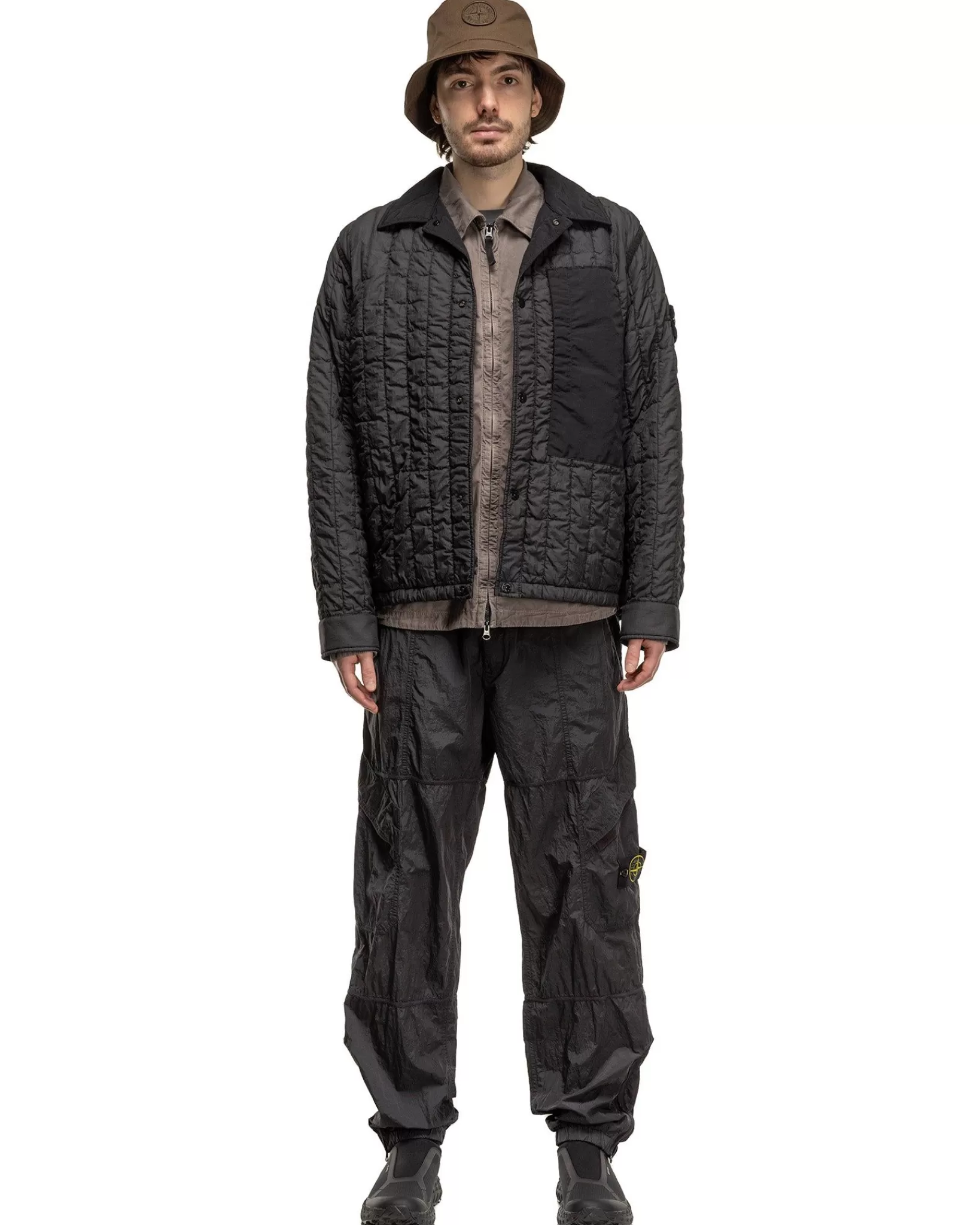 Nylon Metal In Econyl® Regenerated Nylon Loose Fit Cargo Pants Charcoal*Stone Island Cheap