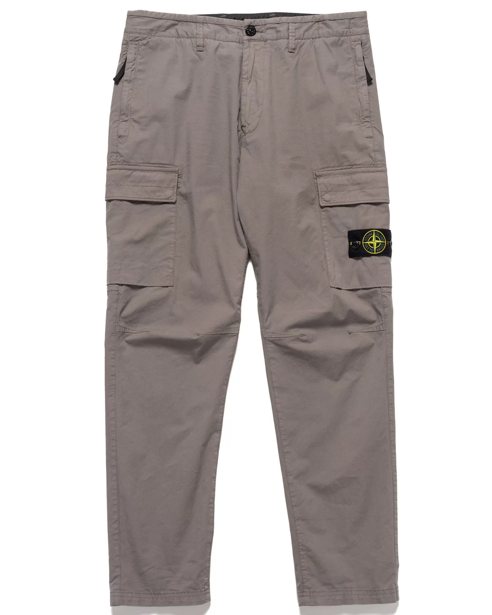 Supima® Cotton Twill Stretch-Tc Regular Fit Cargo Pants Dove Grey*Stone Island Cheap