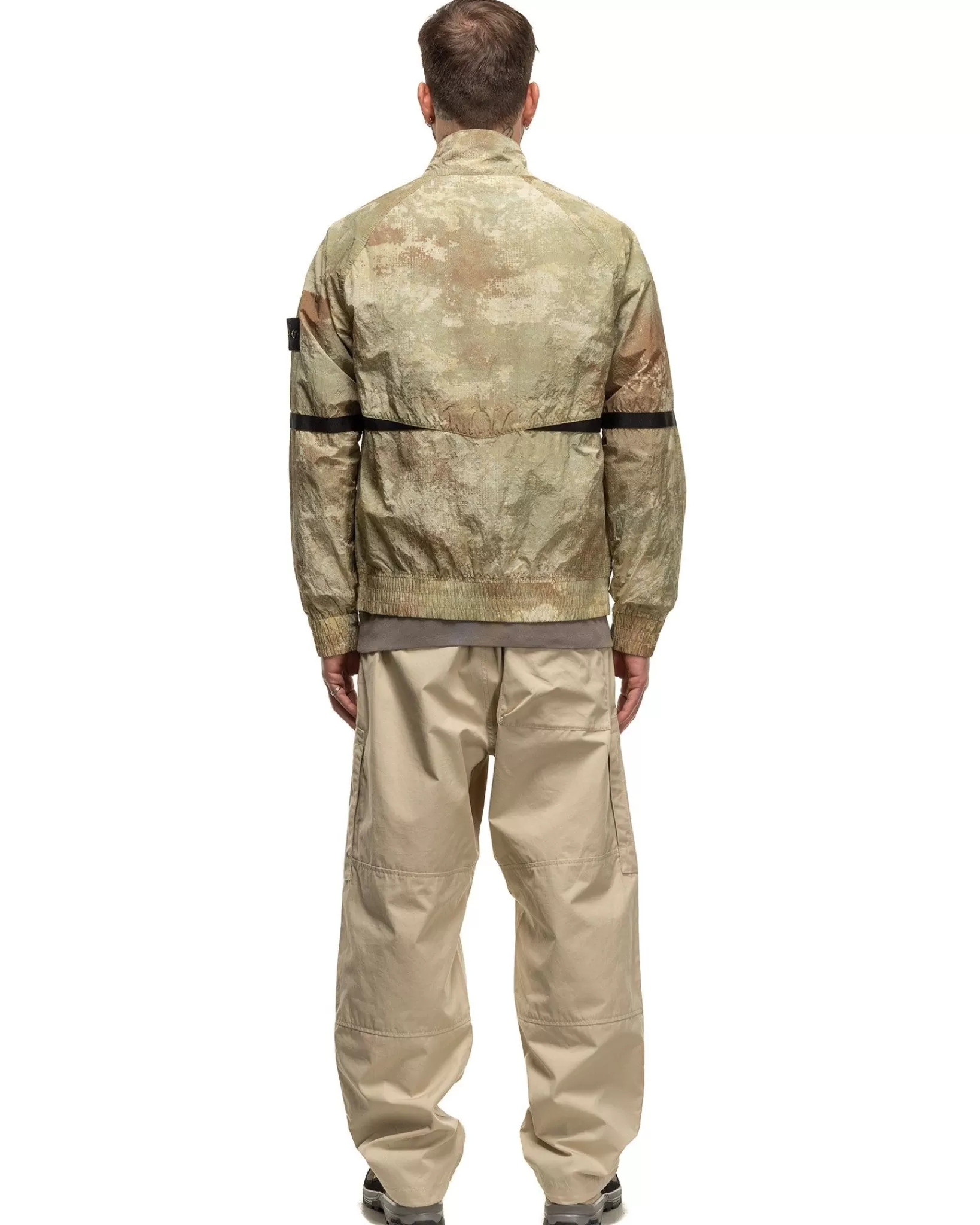 Weatherproof Cotton Canvas Ghost Piece Loose Fit Cargo Pants Beige*Stone Island Flash Sale