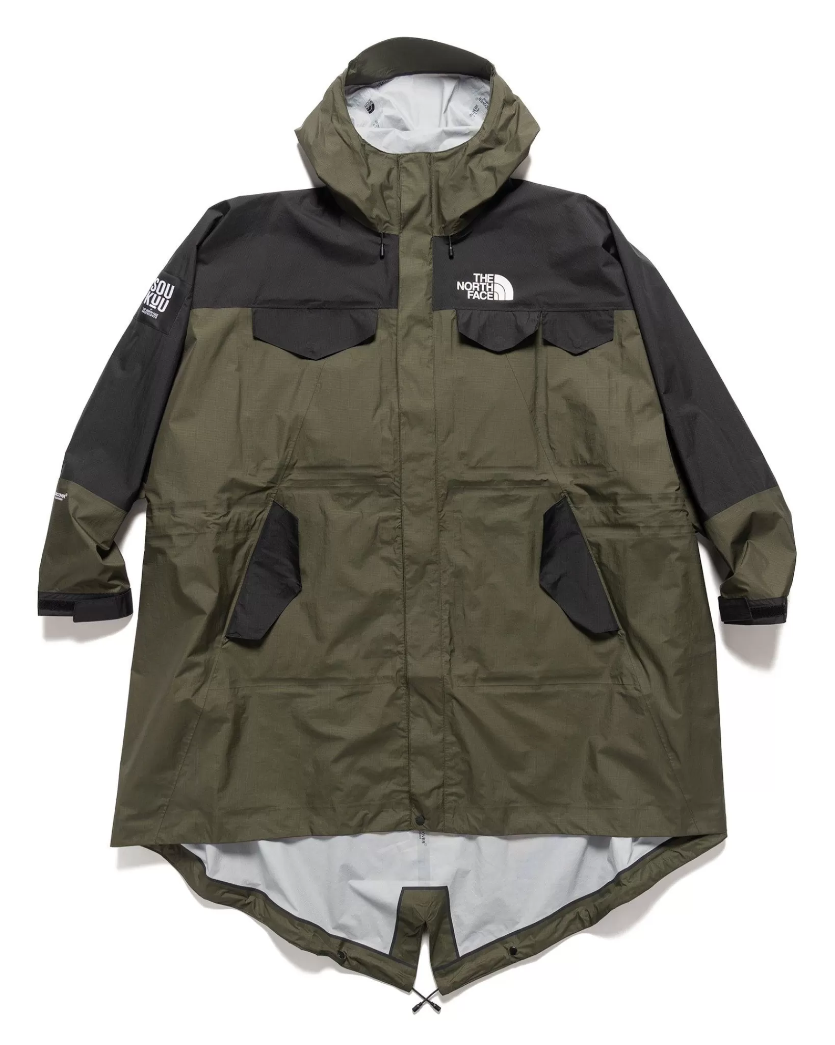 X Undercover Soukuu Hike Packable Fishtail Shell Parka Forest Night Green*The North Face Sale