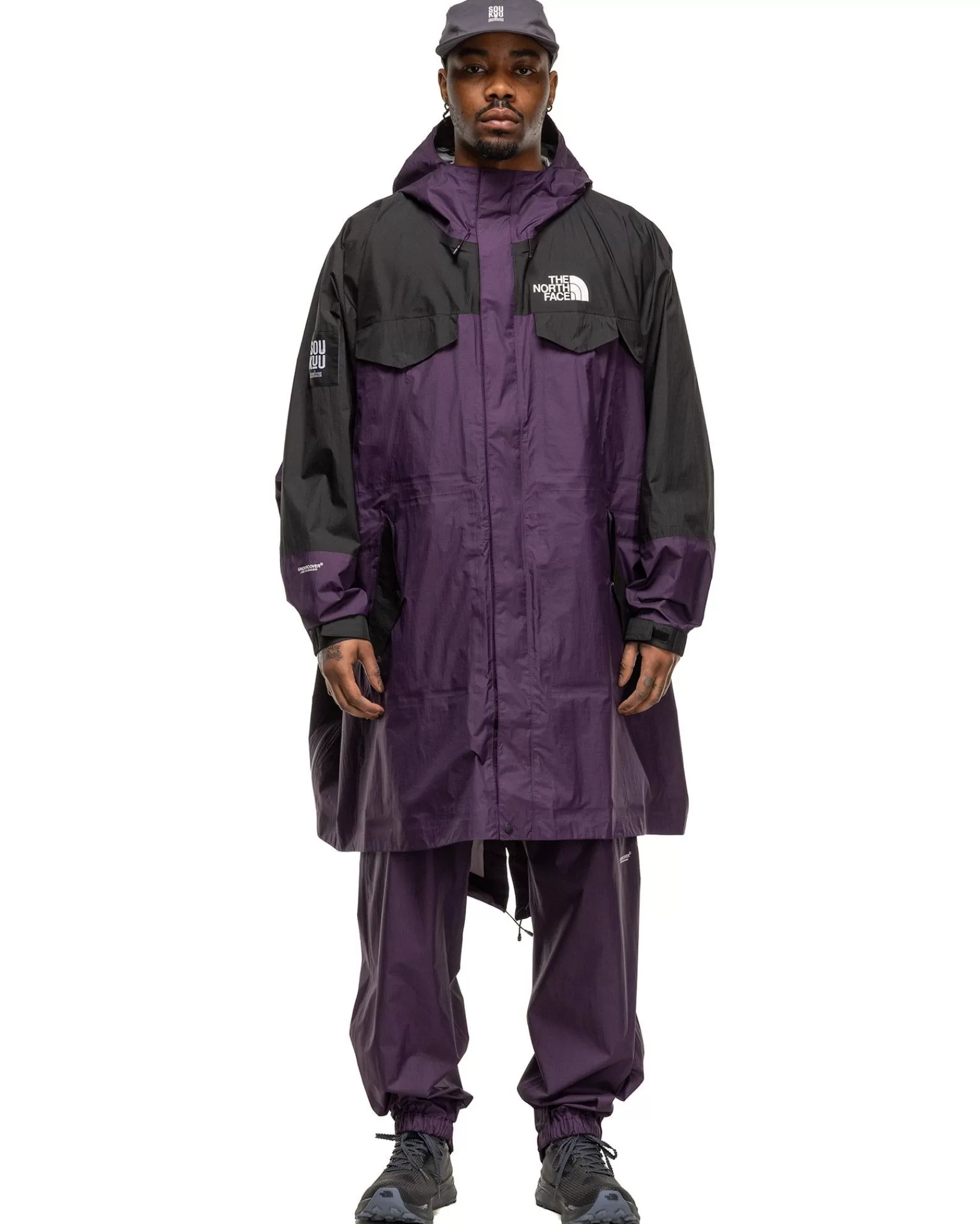 X Undercover Soukuu Hike Packable Fishtail Shell Parka Purple Pennant*The North Face Clearance